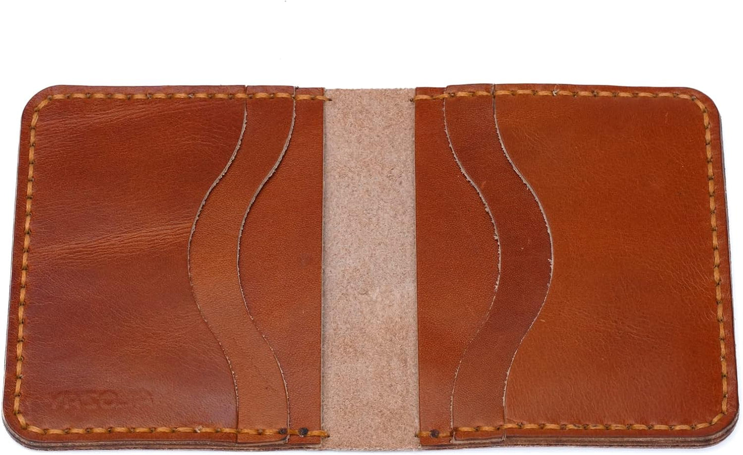 ALOZAY Minimalist Slim Bifold Wallet (Tan)