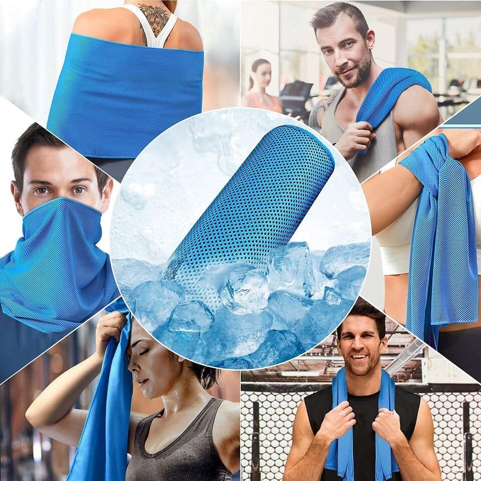 ALOZAY 4 Pack Cooling Towels for Neck and Face, Gym, Yoga, Workout