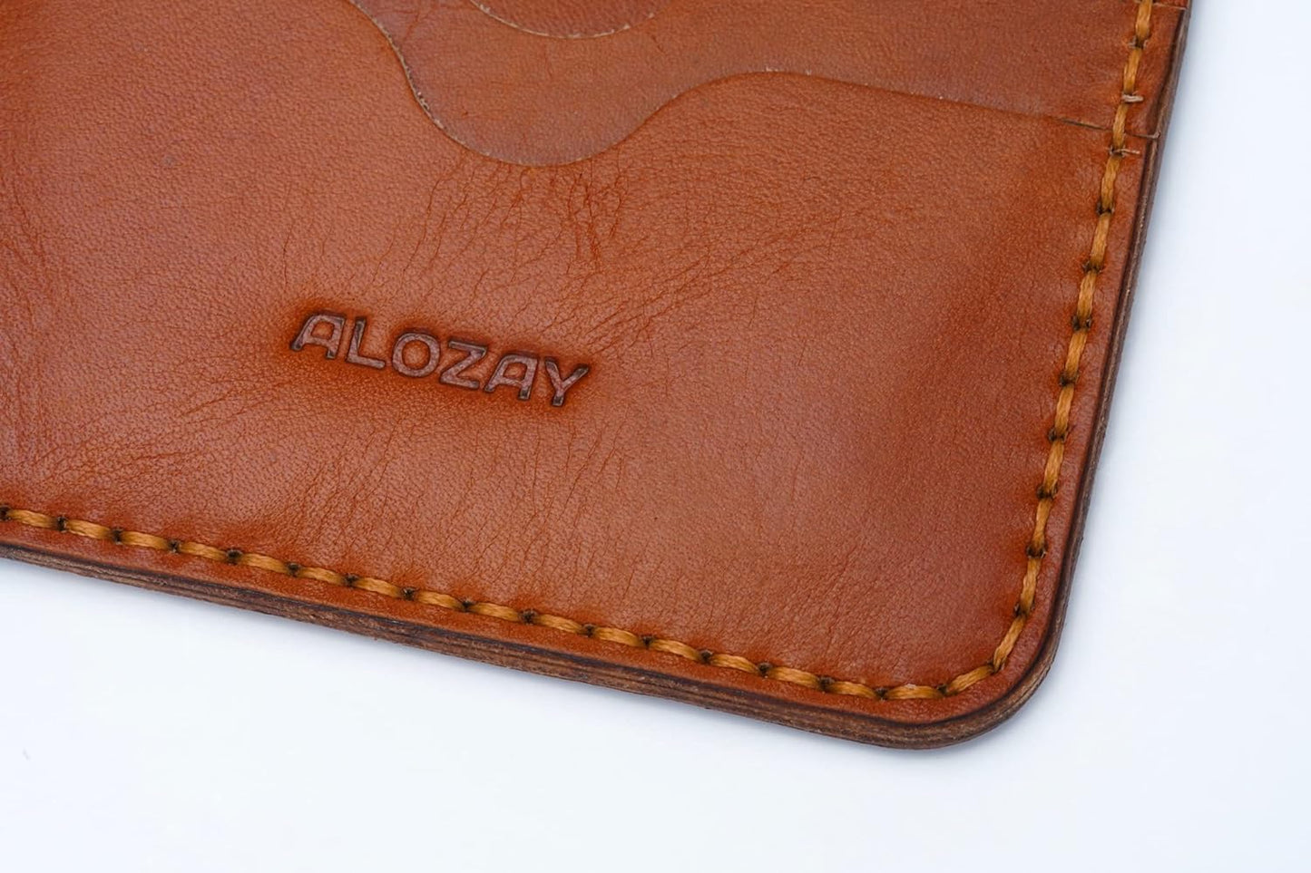 ALOZAY Mini Credit Card Holder Wallet (Tan)