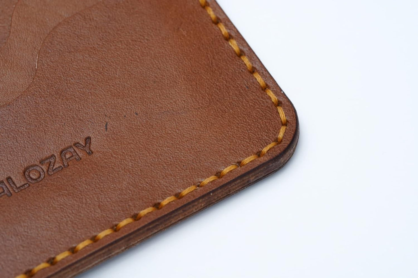 ALOZAY Mini Credit Card Holder Wallet (Brown)