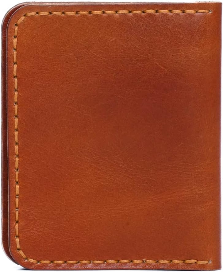 ALOZAY Minimalist Slim Bifold Wallet (Tan)